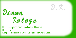 diana kolozs business card